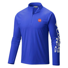 Columbia Detroit Pistons Terminal Tackle Raglan Omni-Shade Quarter-Zip Jacket sale