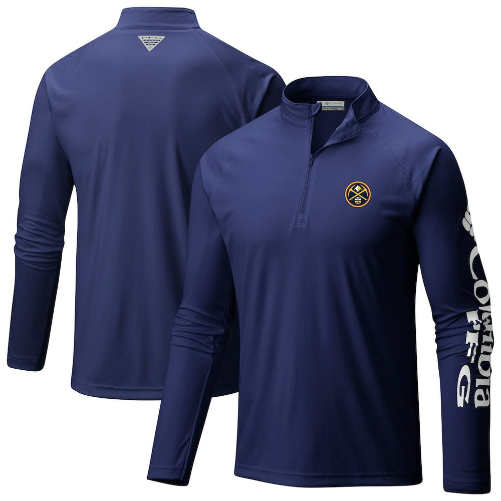 Columbia Denver Nuggets Terminal Tackle Raglan Omni-Shade Quarter-Zip Jacket sale