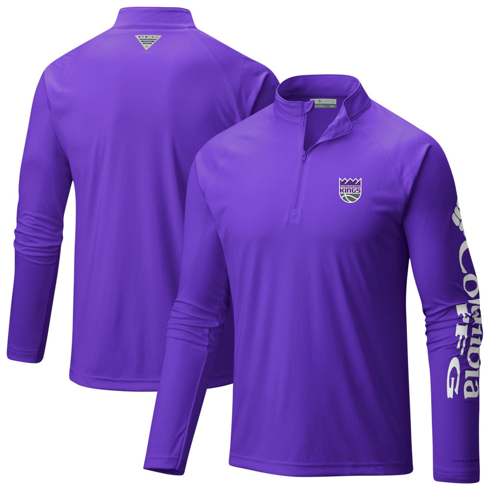 Columbia Sacramento Kings Terminal Tackle Raglan Omni-Shade Quarter-Zip Jacket