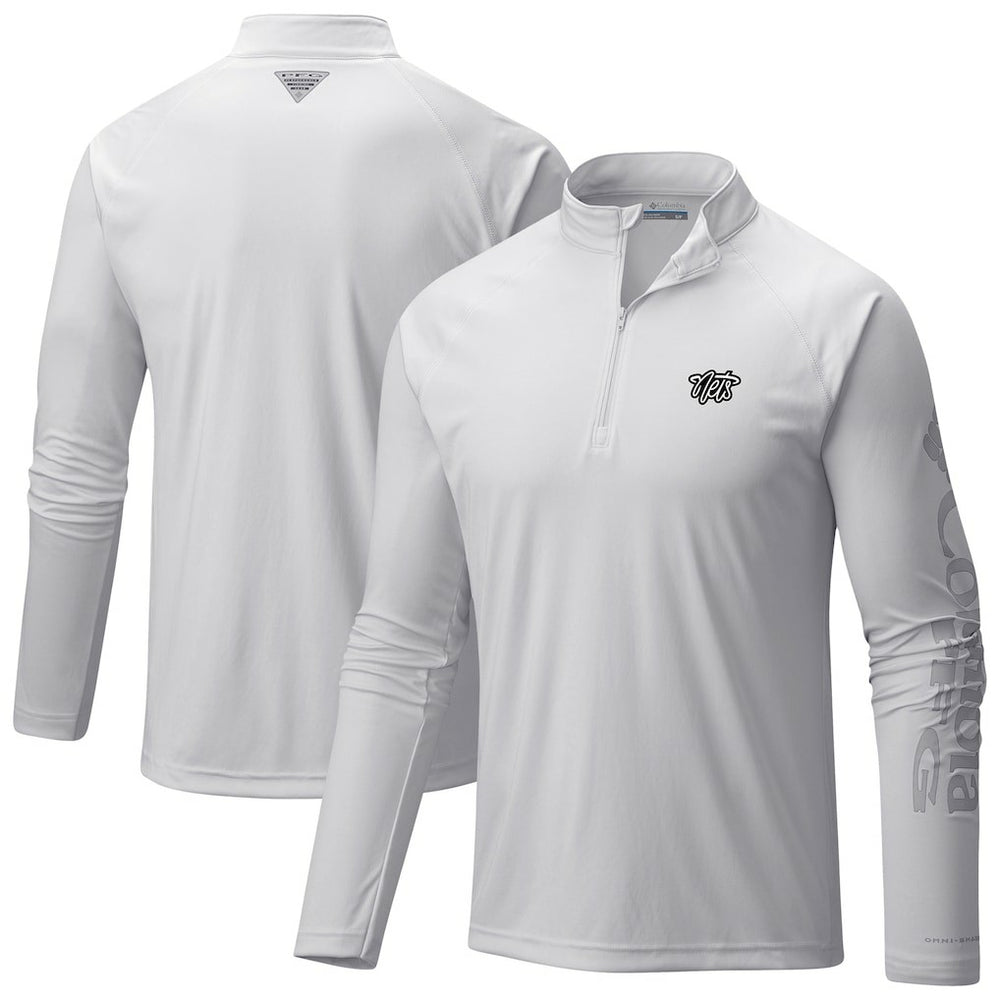 Columbia Brooklyn Nets Terminal Tackle Raglan Omni-Shade Quarter-Zip Jacket