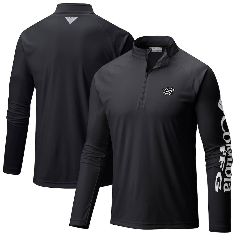 Columbia Brooklyn Nets Terminal Tackle Raglan Omni-Shade Quarter-Zip Jacket
