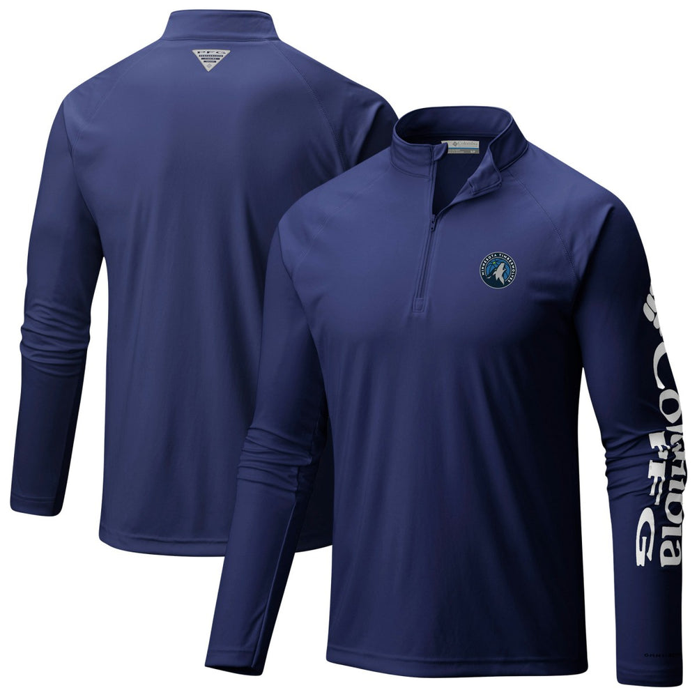 Columbia Minnesota Timberwolves PFG Terminal Tackle Quarter-Zip Top