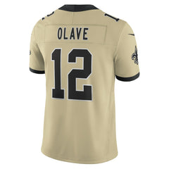 Chris Olave Gameday Golds Alternate Vapor F.U.S.E. Limited Jersey - New Orleans Saints Jerseys