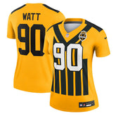 T.J. Watt Women's Alternate 1933 Throwback Legend Player Performance Top - Pittsburgh Steelers Tops