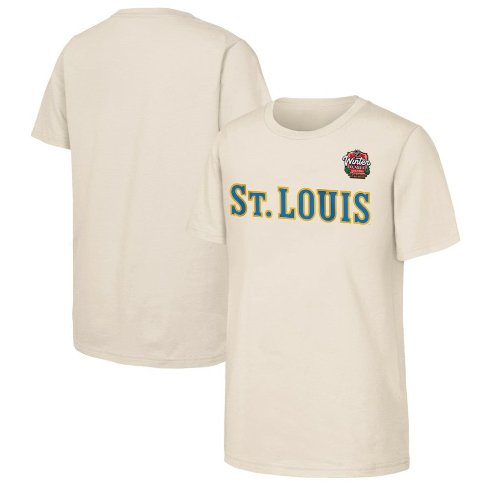 NHL St. Louis Blues Youth 2025 NHL Winter Classic Primary Logo T-Shirt