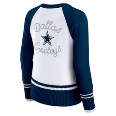 WEAR by Erin Andrews Women's Colorblock Raglan Sweater - Dallas Cowboys