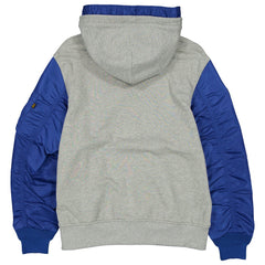 Heather Gray/Royal New York Mets New Era x Alpha Industries Full-Zip Hoodie Jacket
