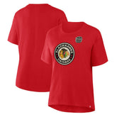 NHL Chicago Blackhawks Fanatics Women's 2025 Winter Classic Primary Logo T-Shirt