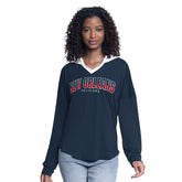 New Orleans Pelicans G-III 4Her by Carl Banks Women's Bench Player Oversized Long Sleeve Hooded Top