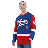 Philadelphia 76ers G-III Sports by Carl Banks Adaptive Rugby Long Sleeve Top