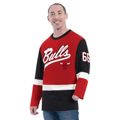Chicago Bulls G-III Sports by Carl Banks Adaptive Rugby Long Sleeve Top sale
