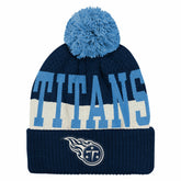 Outerstuff Youth Modern Fan Cuffed Knit Hat with Pom - Tennessee Titans Hats