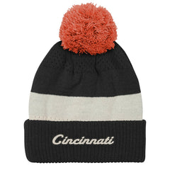 Outerstuff Youth Modern Fan Cuffed Knit Hat with Pom - Cincinnati Bengals Hats