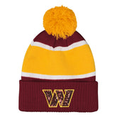 Outerstuff Girls Let's Play Cuffed Knit Hat with Pom - Washington Commanders Hats