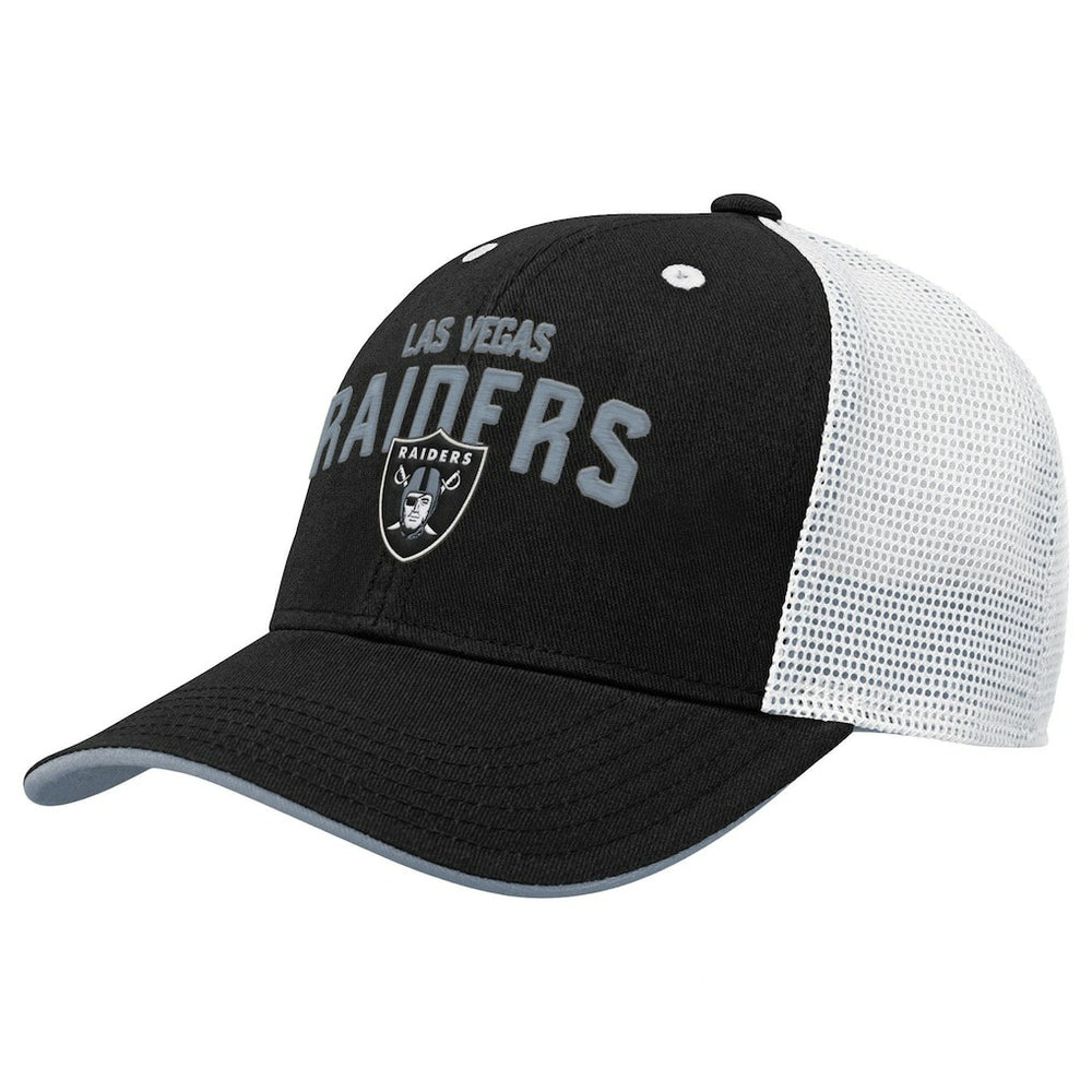 Outerstuff Youth Core Lockup Trucker Adjustable Hat - Las Vegas Raiders Hats