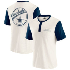 Darius Rucker Collection Henley Colorblock Slub Pocket T-Shirt - Dallas Cowboys T-shirts