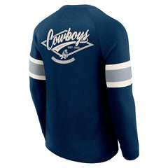 Darius Rucker Collection Waffle-Knit Raglan Long Sleeve Henley T-Shirt - Dallas Cowboys T-shirts