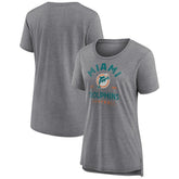Women's Vintage Arch Tri-Blend T-Shirt - Miami Dolphins T-shirts