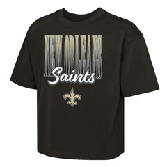 Outerstuff Girls Youth Big City Boxy T-Shirt - New Orleans Saints T-shirts