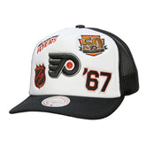 NHL Philadelphia Flyers Mitchell & Ness Gridlock Trucker Adjustable Hat
