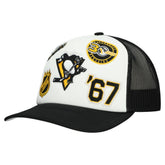 NHL Pittsburgh Penguins Mitchell & Ness Gridlock Trucker Adjustable Hat