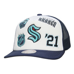 NHL Seattle Kraken Mitchell & Ness Gridlock Trucker Adjustable Hat