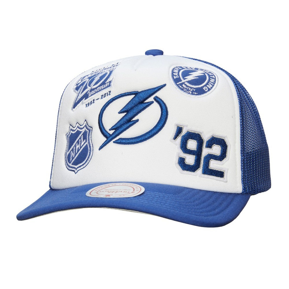 NHL Tampa Bay Lightning Mitchell & Ness Gridlock Trucker Adjustable Hat