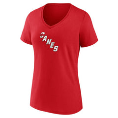 NHL Carolina Hurricanes Women's Primary Logo V-Neck T-Shirt