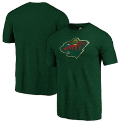 NHL Minnesota Wild Distressed Logo Tri-Blend T-Shirt