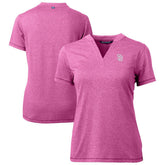 Light Pink San Diego Padres Cutter & Buck Forge Heathered Stretch Blade Top