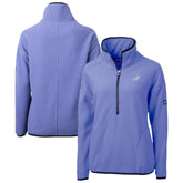 Lavender Los Angeles Dodgers Cutter & Buck Women's Cascade Eco Fleece Half-Zip Jacket