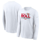 2024 AFC West Division Champions Locker Room Trophy Collection Long Sleeve T-Shirt - Kansas City Chiefs T-shirts