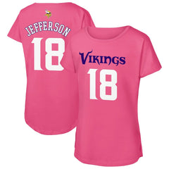 Justin Jefferson Outerstuff Girls Youth Player Name & Number T-Shirt - Minnesota Vikings T-shirts