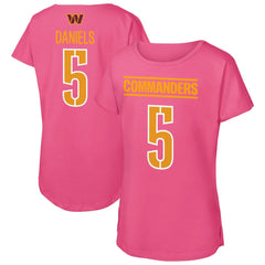 Jayden Daniels Outerstuff Girls Youth Player Name & Number T-Shirt - Washington Commanders T-shirts