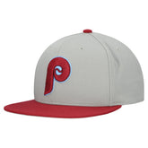 Gray Philadelphia Phillies Mitchell & Ness Cooperstown Collection Basic Flip Snapback Hat