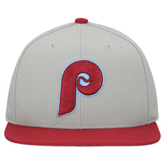 Gray Philadelphia Phillies Mitchell & Ness Cooperstown Collection Basic Flip Snapback Hat