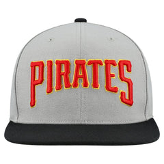Gray Pittsburgh Pirates Mitchell & Ness Cooperstown Collection Basic Flip Snapback Hat