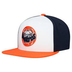 White Houston Astros Mitchell & Ness Cooperstown Collection Basic Flip Snapback Hat