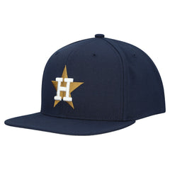 Navy Houston Astros Mitchell & Ness Cooperstown Collection Basic Flip Snapback Hat