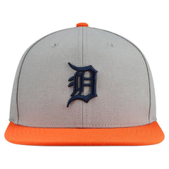 Gray Detroit Tigers Mitchell & Ness Basic Flip Snapback Hat