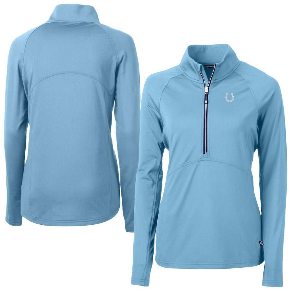 Cutter & Buck Women's Adapt Eco Knit Stretch Recycled Half-Zip Top - Indianapolis Colts Tops