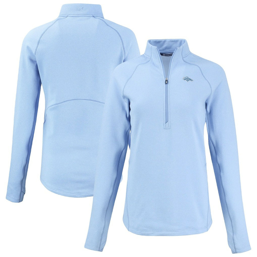 Cutter & Buck Women's Peshastin Eco Fleece Recycled Half-Zip Top - Denver Broncos Tops