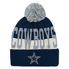 Outerstuff Youth Modern Fan Cuffed Knit Hat with Pom - Dallas Cowboys Hats