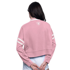 Starter Women's Power Play Cropped Pullover Sweatshirt - Las Vegas Raiders Pullover