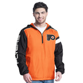 NHL Philadelphia Flyers G-III Sports by Carl Banks Lateral Half-Zip Hoodie Jacket