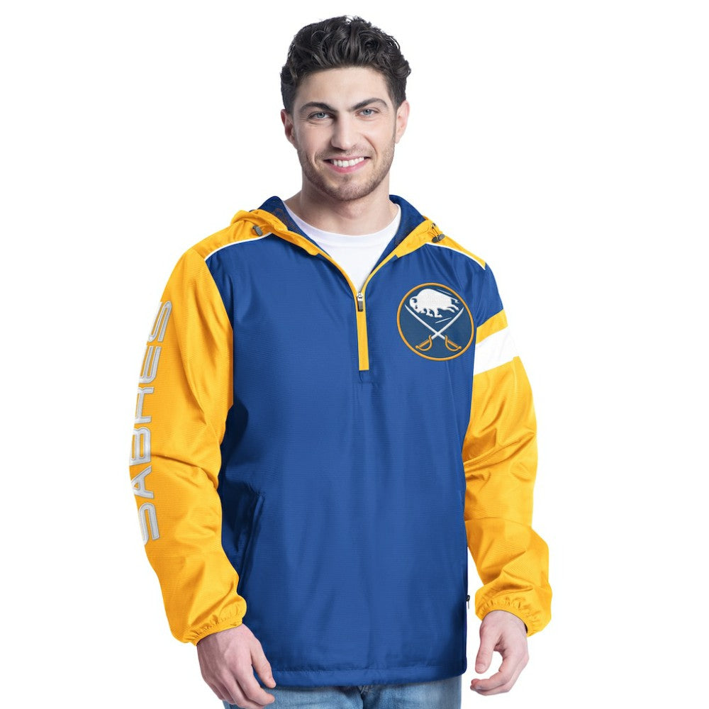 NHL Buffalo Sabres G-III Sports by Carl Banks Lateral Half-Zip Hoodie Jacket