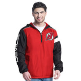 NHL New Jersey Devils G-III Sports by Carl Banks Lateral Half-Zip Hoodie Jacket