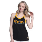 NHL Boston Bruins G-III 4Her by Carl Banks Women's Curveball Racerback Scoop Neck Slub Tank Top