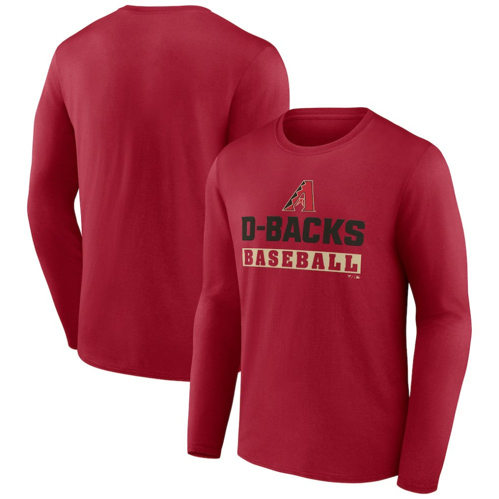 Red Arizona Diamondbacks Let's Go Long Sleeve T-Shirt