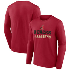 Red Arizona Diamondbacks Let's Go Long Sleeve T-Shirt